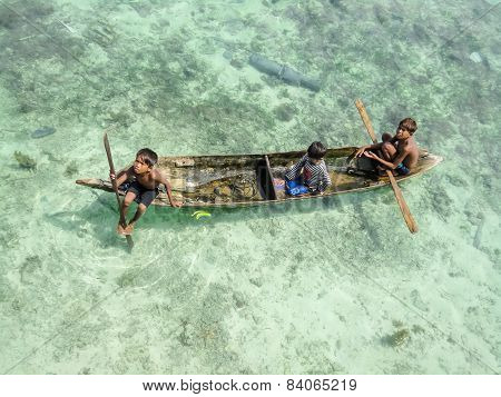 Kids At Mabul Island, Malaysia