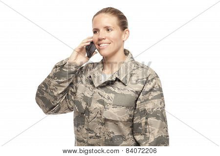 Airman Talking On Phone