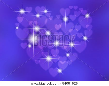 Abstract Heart-shaped Bokeh