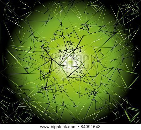 Circle black green geometric background