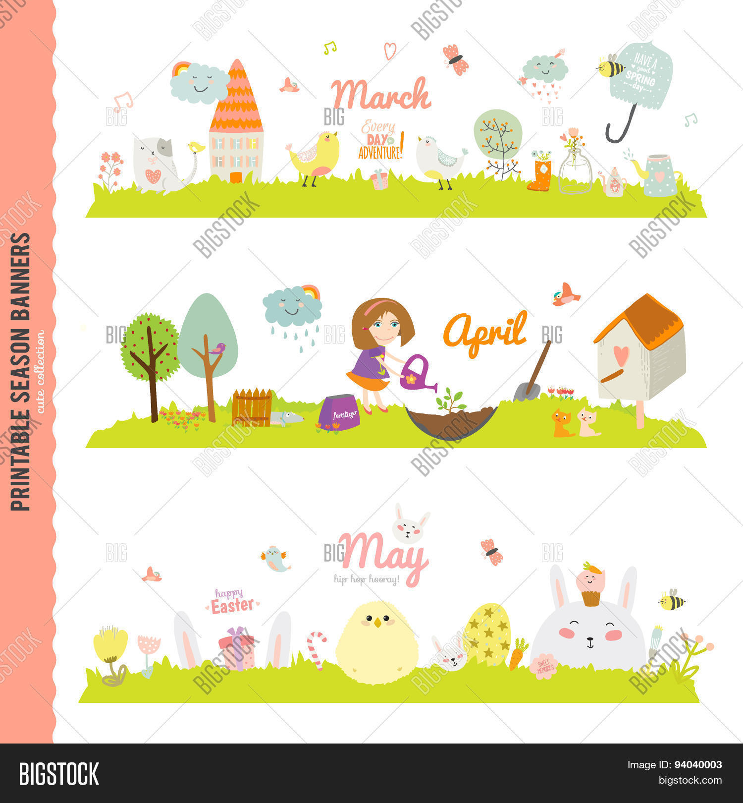 Cute Monthly Vector & Photo (Free Trial) | Bigstock