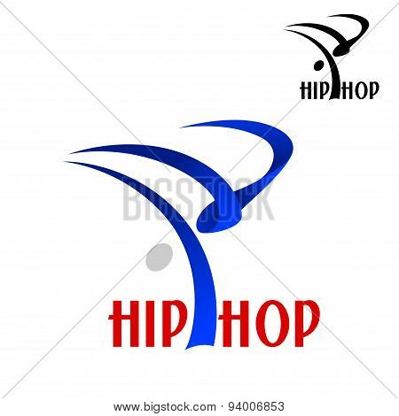 Hip hop dancer sporting emblem