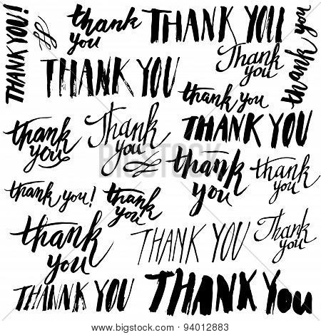 Set Of Vector Handmade Lettering
