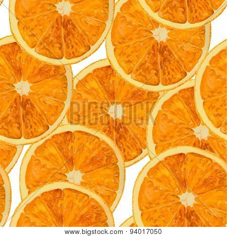 Orange Watercolor Pattern. Seamless Background. Vector Illustsration.