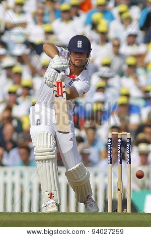 LONDON, ENGLAND - August 22 2013: Ryan Harris bowling during day two of the 5th Investec Ashes cricket match between England and Australia played at The Kia Oval Cricket Ground