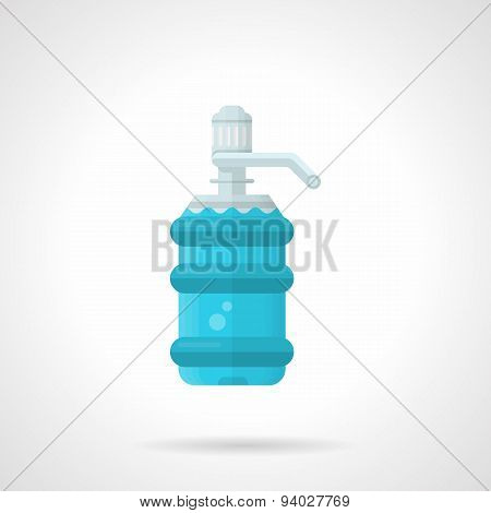 Full water bottle flat vector icon