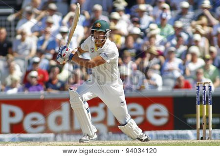 MANCHESTER, ENGLAND - August 02 2013: Mitchell Starc during day two of  the Investec Ashes 3rd test match at Old Trafford Cricket Ground, on August 02, 2013 in London, England.