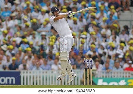 LONDON, ENGLAND - August 22 2013: Ryan Harris bowling during day two of the 5th Investec Ashes cricket match between England and Australia played at The Kia Oval Cricket Ground