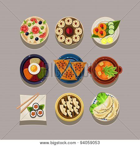 Korean food Vector Illustration