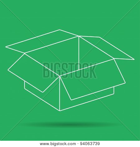 Box Vector Illustration. Flat Design Style