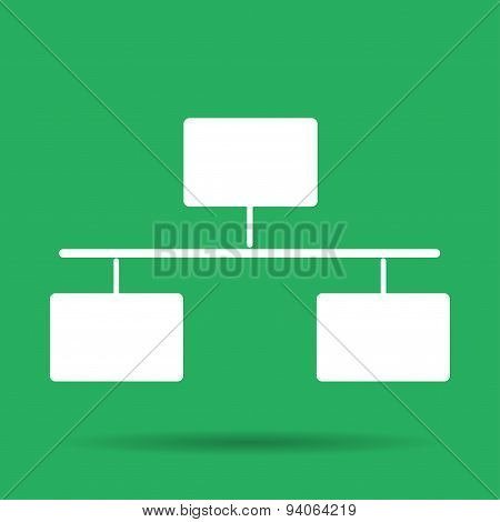 Local Area Network Icon. Flat