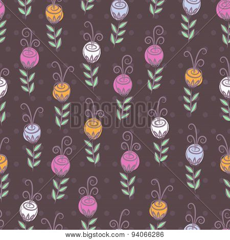 Seamless Pattern With Flowers