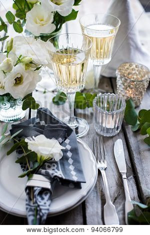 summer wedding table decor