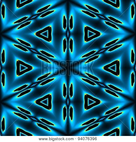 Abstract Blue Glass-like Geometric Texture Or Background Made Seamless