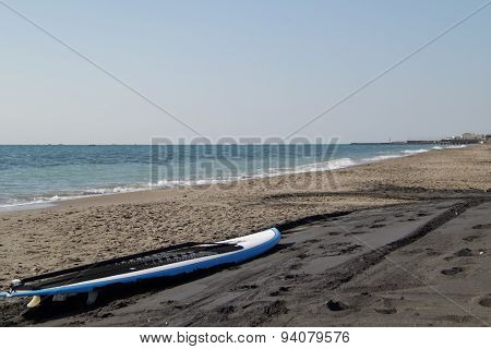 surfboard on the beach