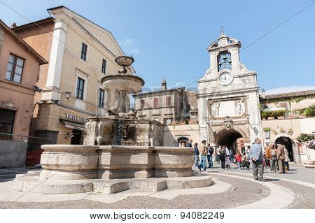 Typical Old Town Square, Italy.