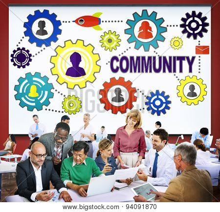Community Connection Society Social Media Social Network Concept