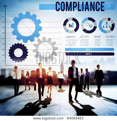 Compliance Accept Collaboration Growth Analysis Concept