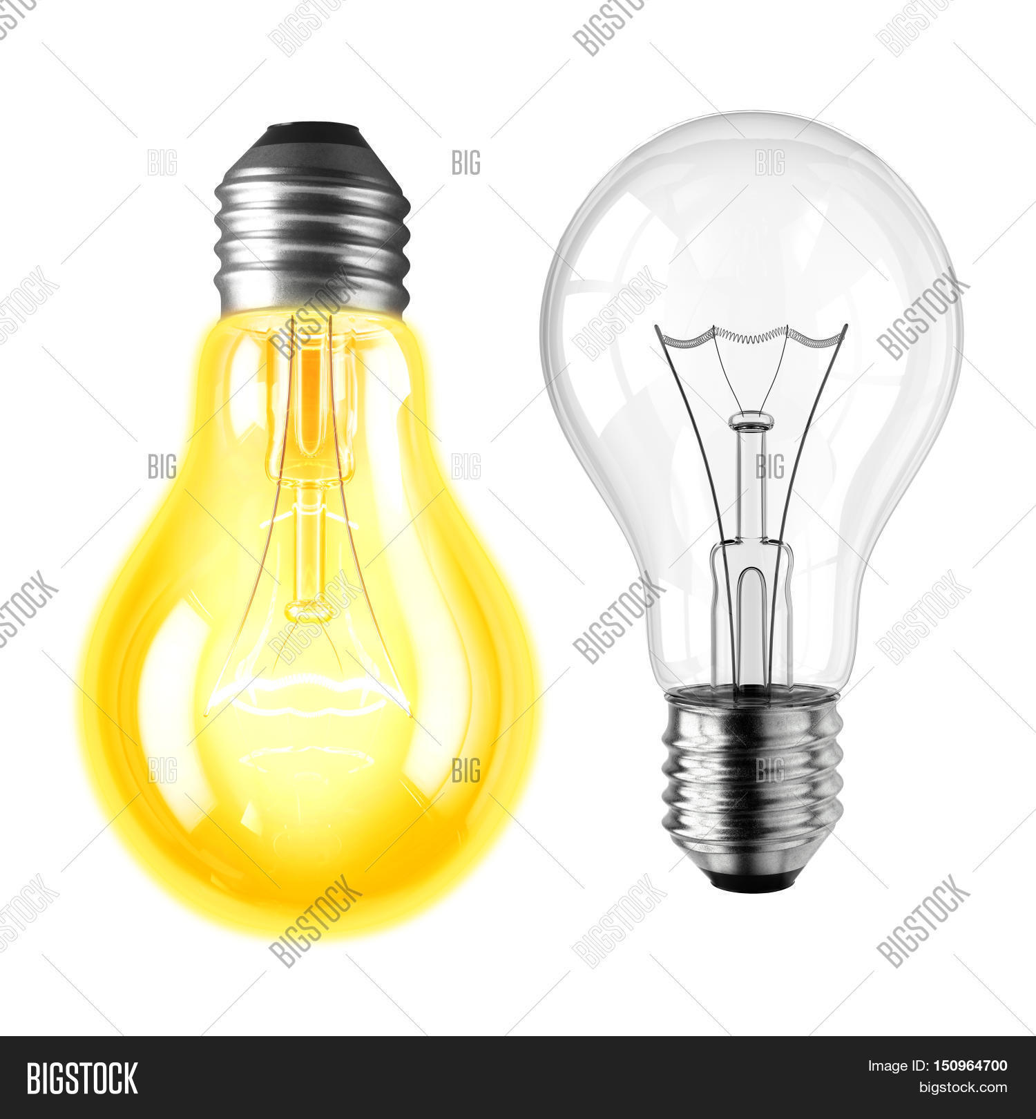 Lamp Bulb On Off Image & Photo (Free Trial) | Bigstock