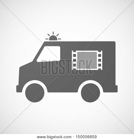 Isolated Ambulance Icon With A Film Photogram
