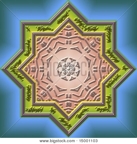 Mandala östlichen Entwurf abstrakter geometrischer Muster Clipart entwerfen