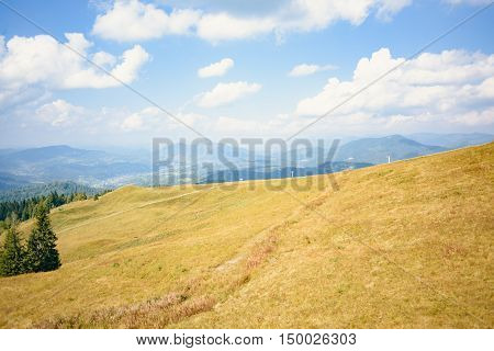 Top Of The Hill In Carpathian Mountains