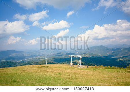 Top Of The Hill In Carpathian Mountains