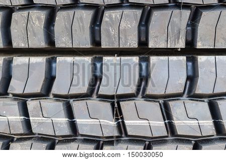 Textured Pattern Of A New Truck Tire Background