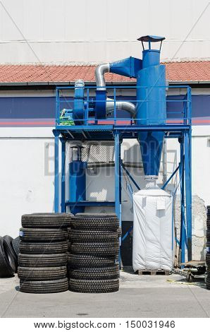 Industrial Dust Collector Of Truck Tire Retread Factory