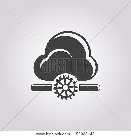 Illustration Of Cloud  Icon In Pattern Style Isolated On Background. Stock Vector Illustration.