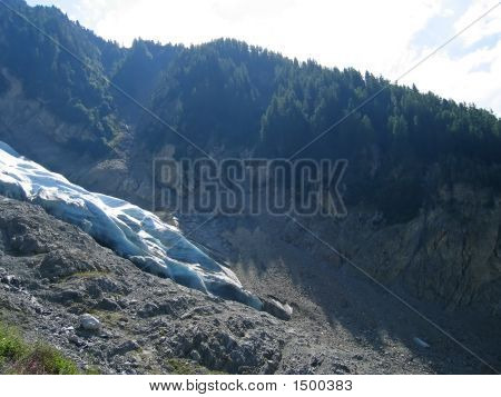 Gleccser Bossons, Chamonix, Franciaország, az Alpok