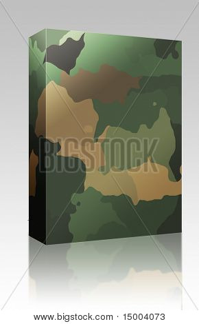Software pakke boks Camouflage mønster tapet tekstur baggrund abstrakt illustration