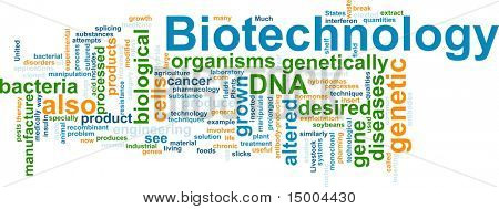 Slovo mrak koncept ilustrace biotechnologického výzkumu