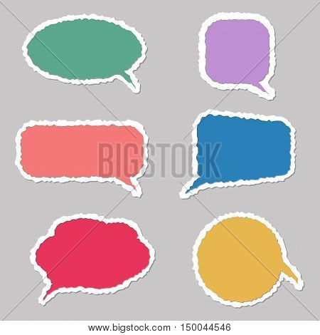 Set of colorful speech bubbles. Vector illustration