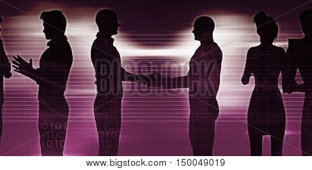 Business Development Illustration Concept for Presentation Art 3D Render