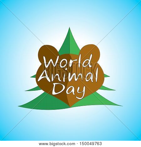 Day of animal protection icon vector illustration