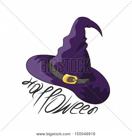 Magic hat witch a witch on halloween vector illustration