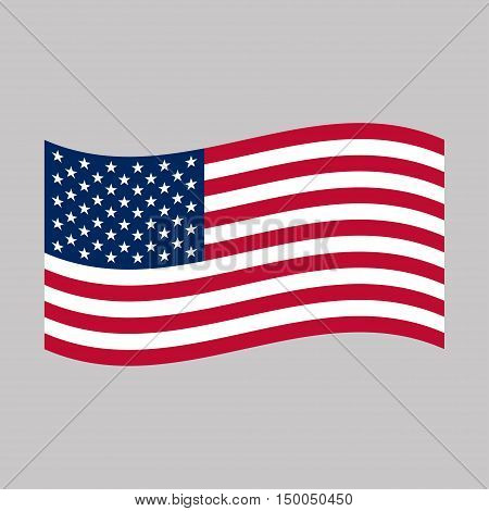 USA Flag. American national flag. Vector illustration