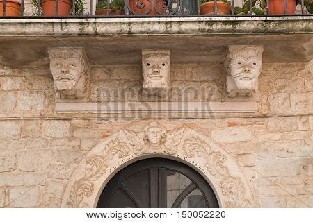 Historical palace. Acquaviva delle fonti. Puglia. Italy.