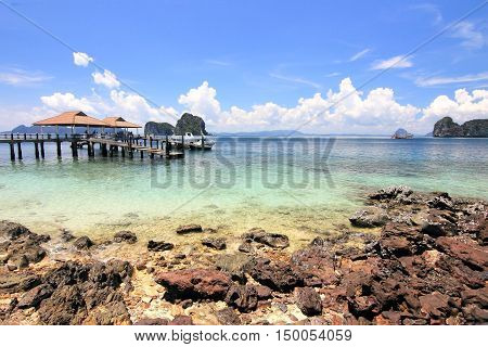 the paradise island in trang city thailand