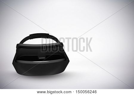 Black virtual reality simulator against grey background