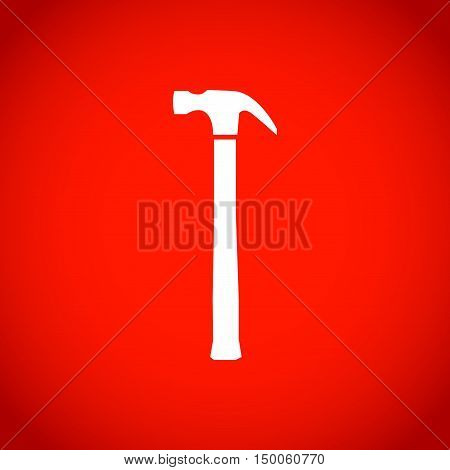 hammer icon stock vector illustration flat design