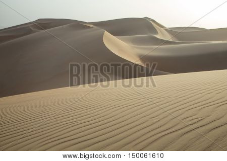 Massive sand dunes of Liwa desert in Abu Dhabi