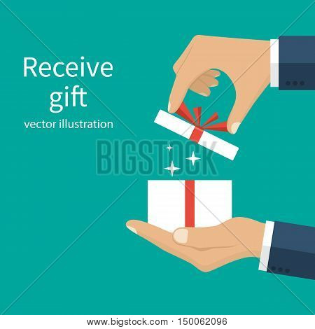 Opening Gift In Hand