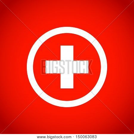 plus icon stock vector illustration flat design