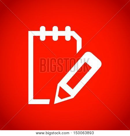 notepad icon stock vector illustration flat design