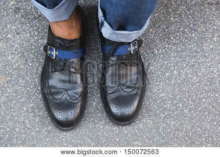 Detail Of Shoes At Milan Fashion Week
