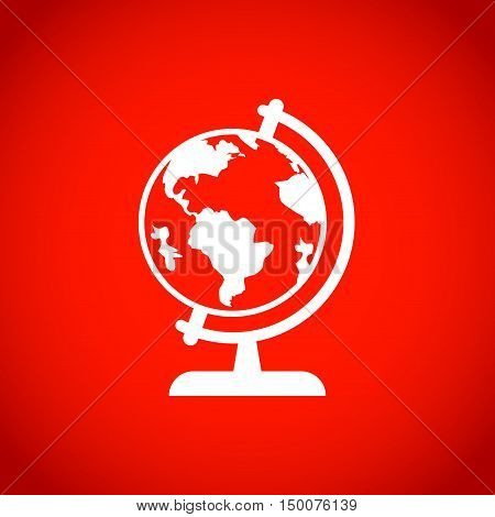 Earth globe icon stock vector illustration flat design