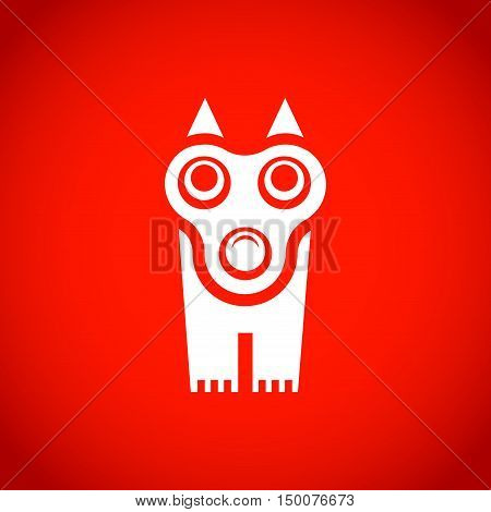 dog icon stock vector illustration flat design