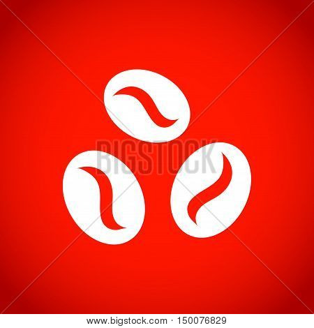 Coffee beans icon  stock vector illustration flat design